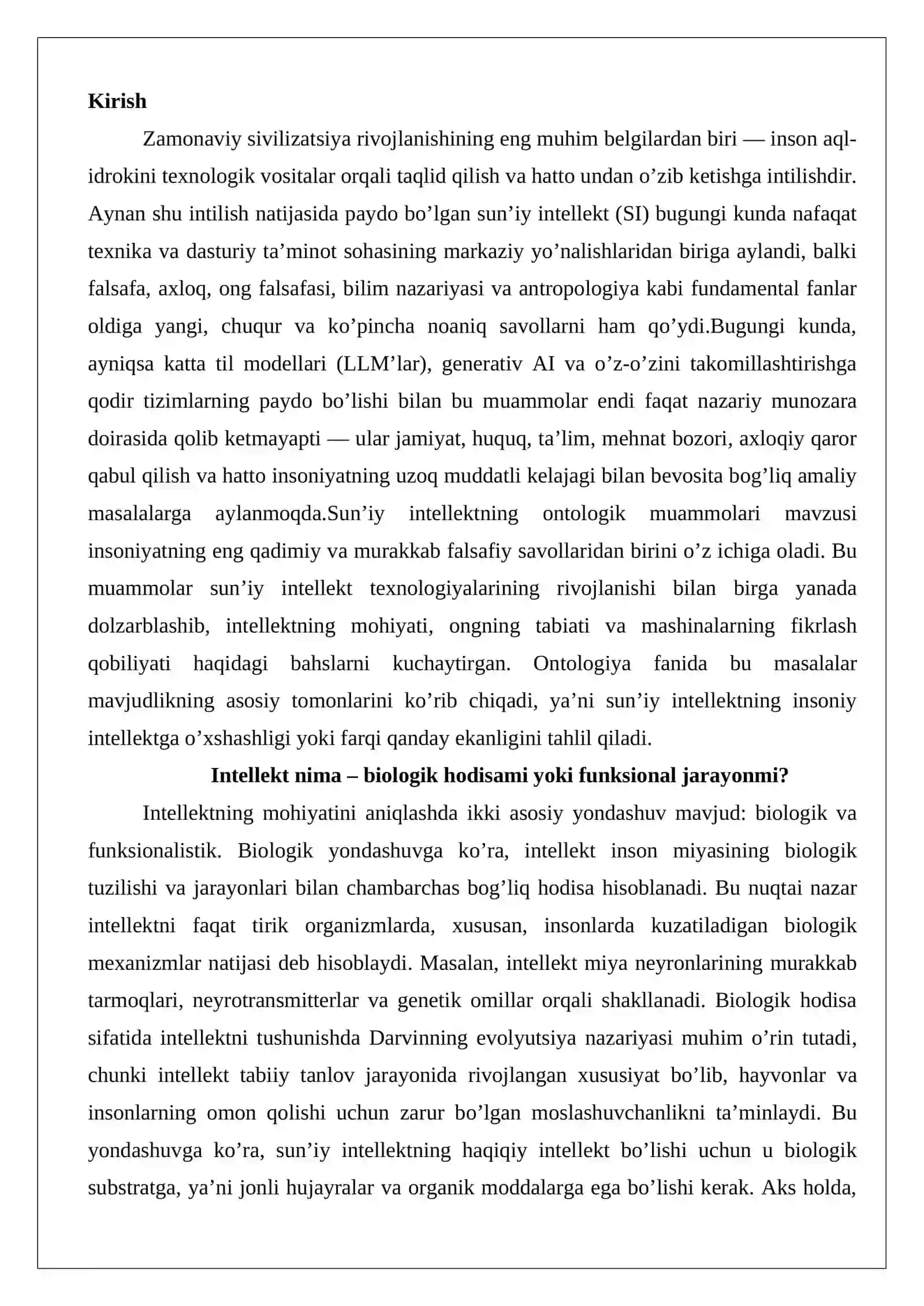 Sun’iy intellektning falsafiy muammolari 2