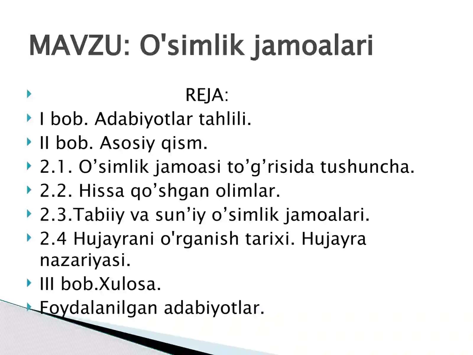 O'simlik jamoalari 2