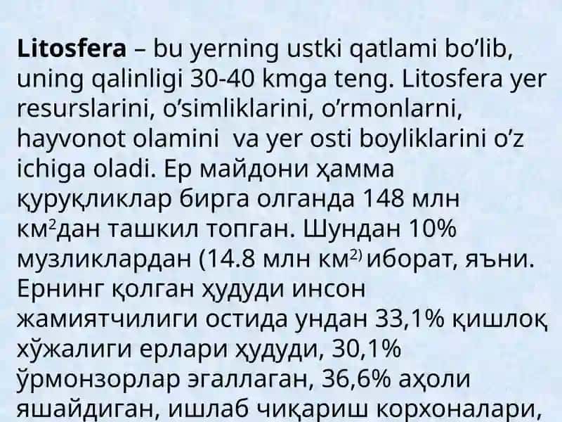 Litosfera ni muhofaza qilish 2