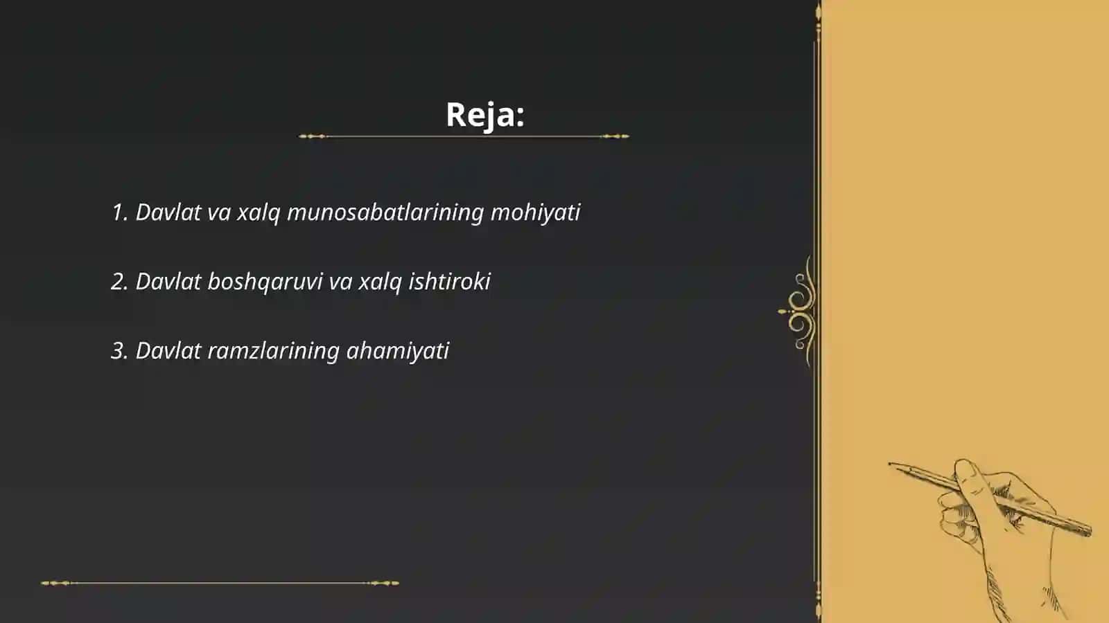 Davlat va xalq munosabatlari 2