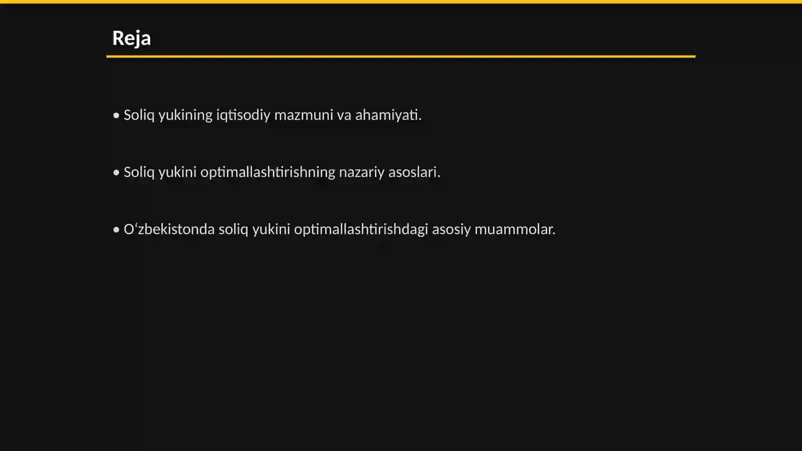 Soliq yukini optimallashtirish muammolari 2
