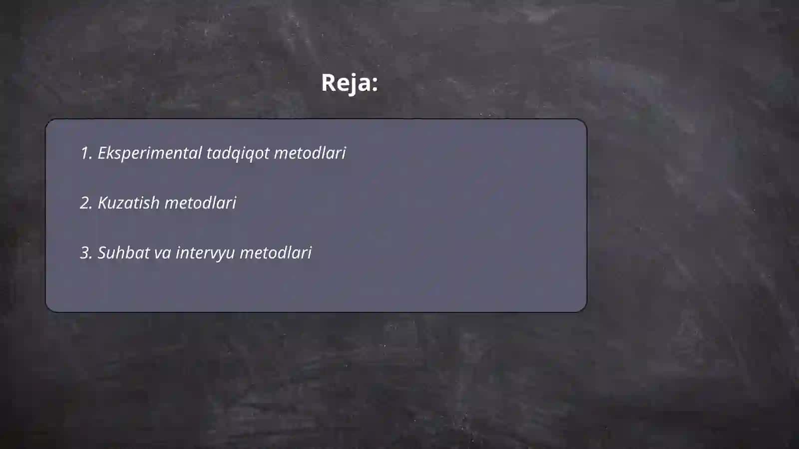 Hozirgi zamon psixologiyasining tadqiqot metodlari 2