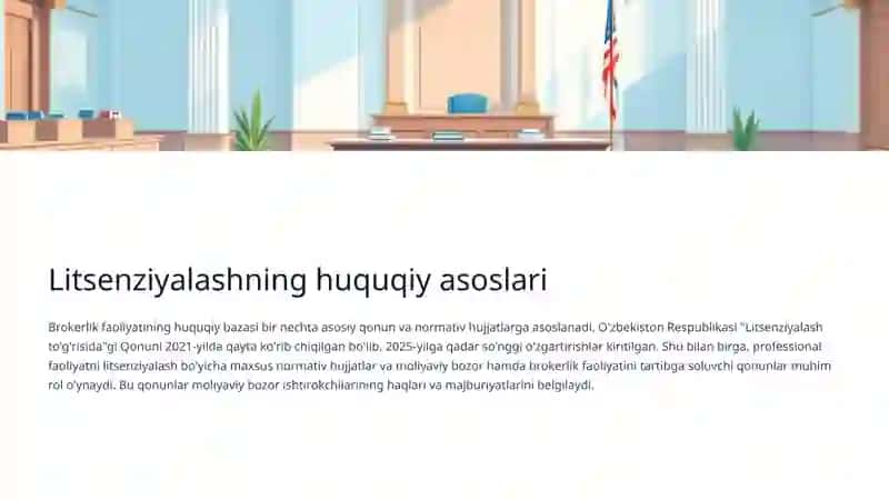 Brokerlik tashkilotlarini litsenziyalashga qo'yilgan talablar 2