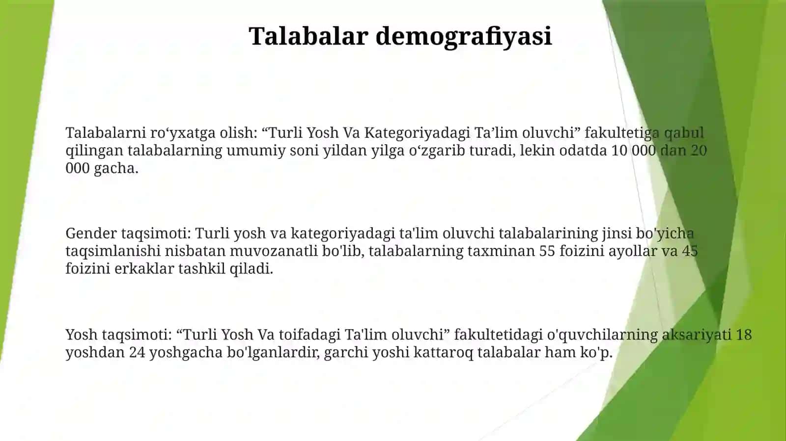 Turli Yosh Va Kategoriyadagi Ta’lim Oluvchi 2