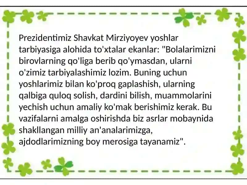 OILA  PEDAGOGIKASI FANIDAN KURS ISHI. 2