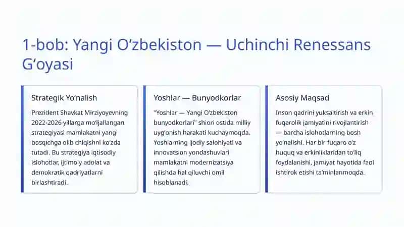 Yangi Oʻzbekiston Konsepsiyasi: Milliy Taraqqiyot Yoʻlida 2