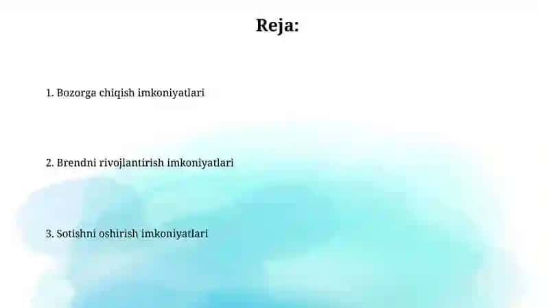 Marketing korxonaga qanday imkoniyatlar beradi 2