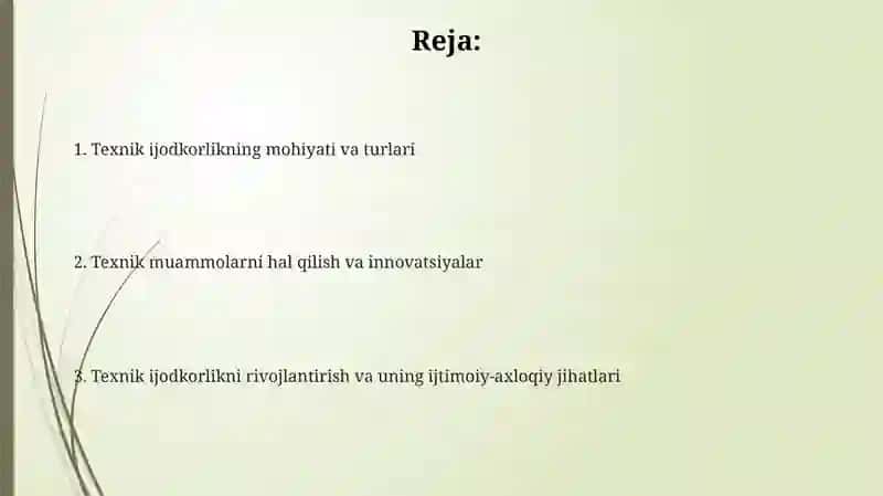 Texnik ijodkorligini oʻziga xos xususiyatlari 2