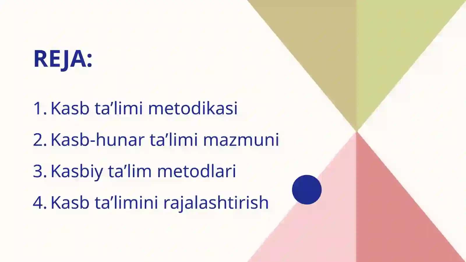 Kasb ta'limi va ta'lim berish mazmuni 2