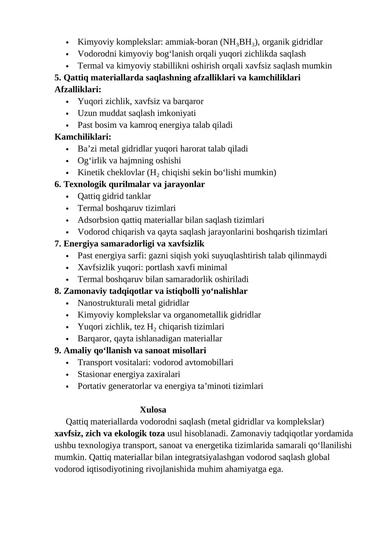 Vodorodni saqlash 2