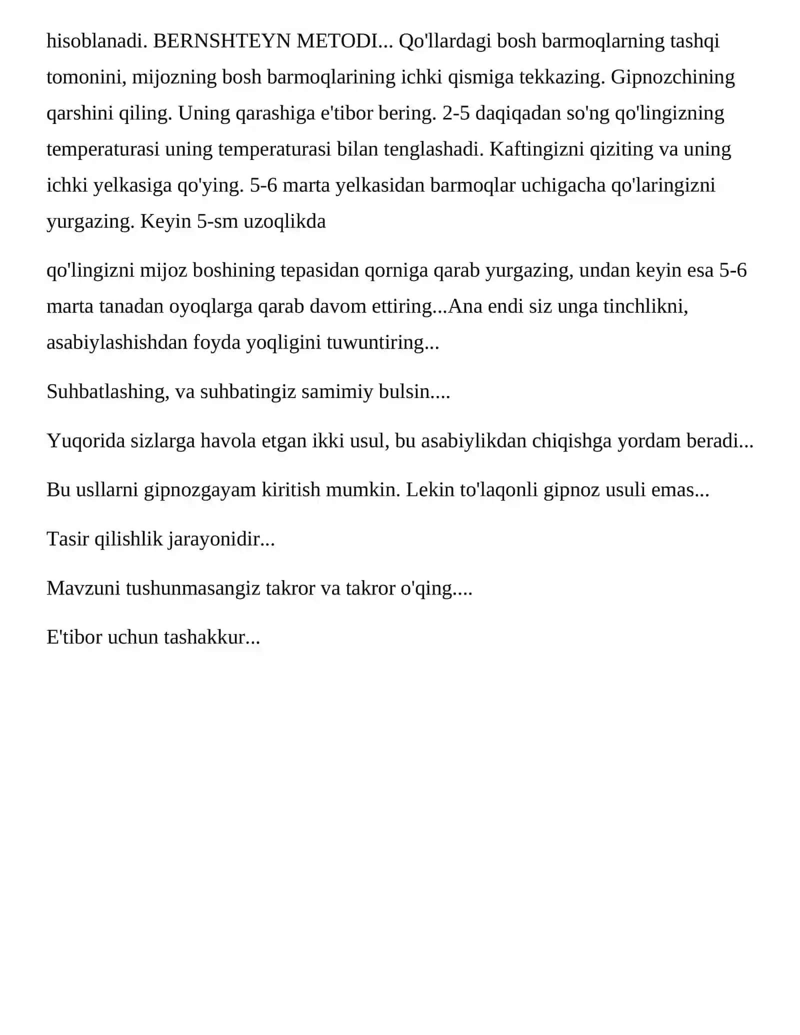 DETALLAR YORDAMIDA GIPNOZ QILISH 2