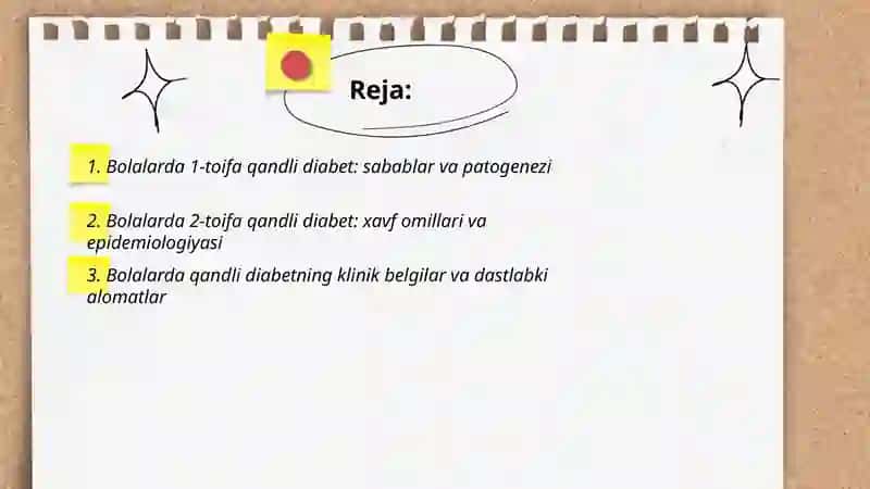 Bolalarda qandli diabet 2
