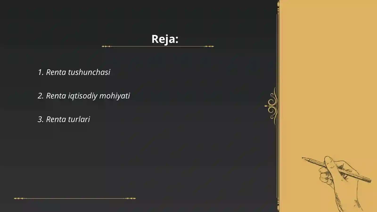 Renta va uning turlari 2
