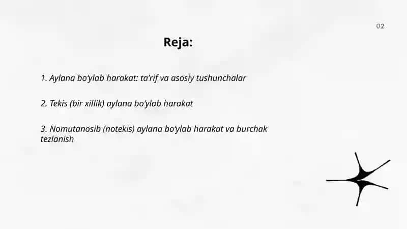 Aylana boʻylab harakat 2