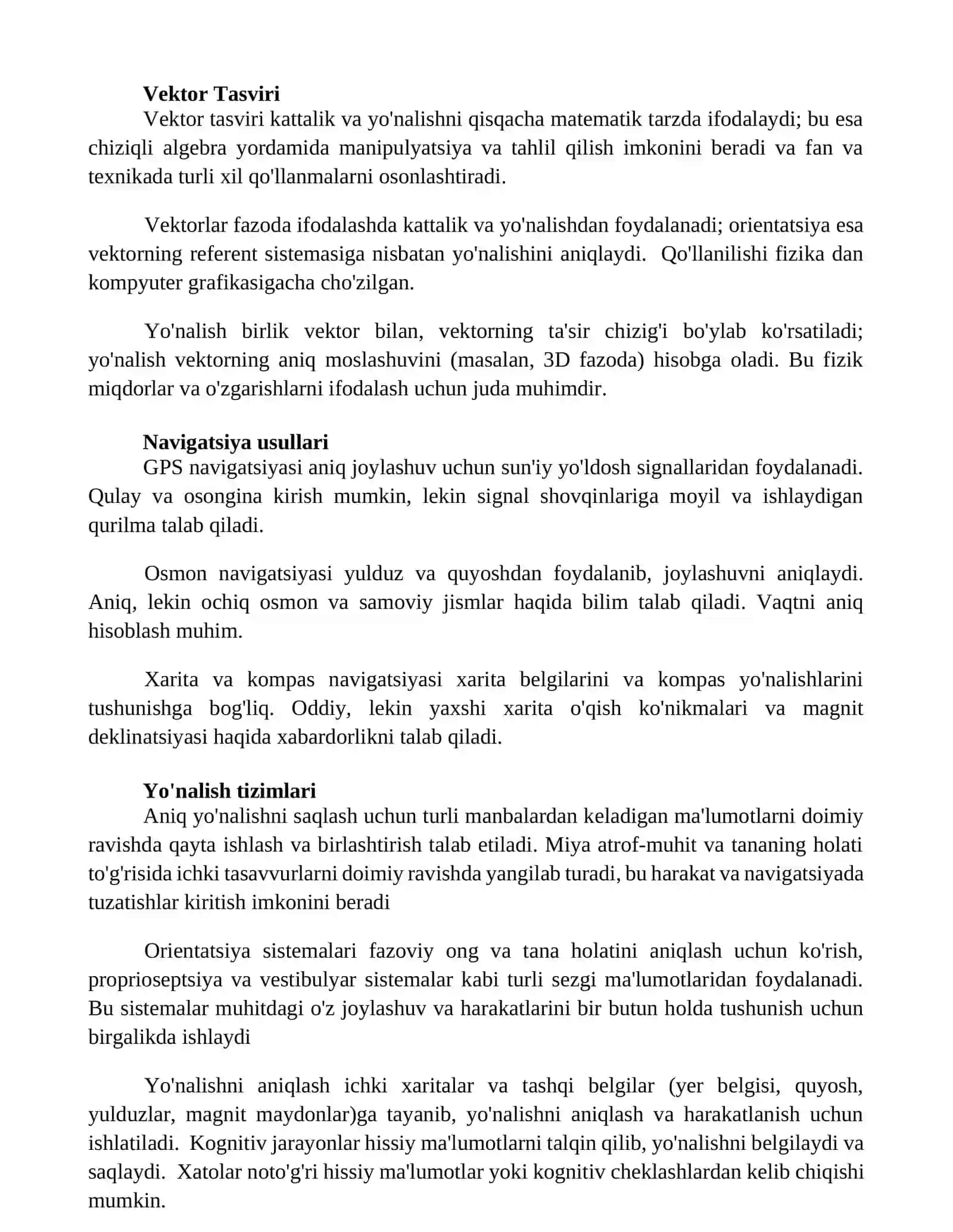 Yo'nalish/orientatsiya 2
