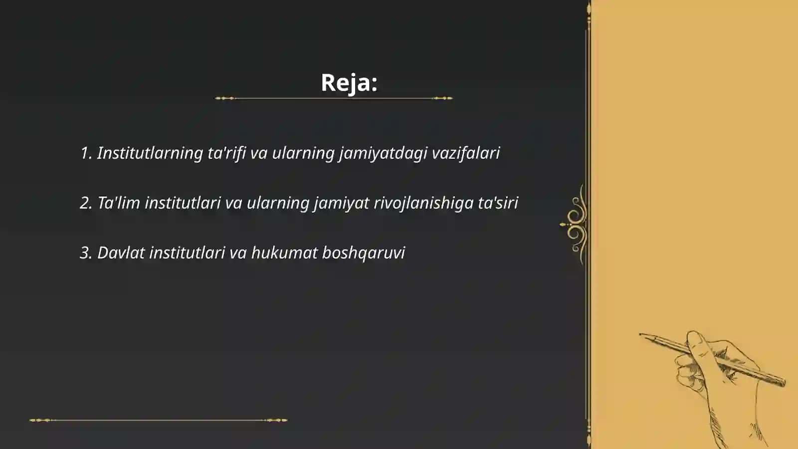 Institutlarning ta'rifi va ularning jamiyatdagi vazifalari 2