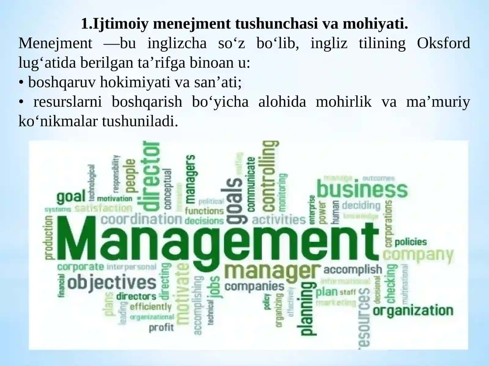 Ijtimoiy menejmentning nazariy asoslari 2