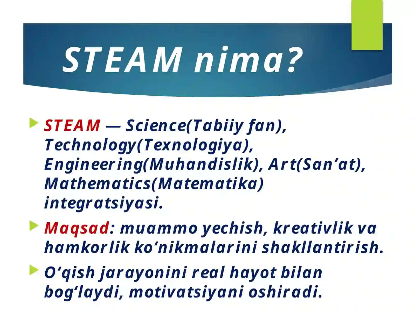 Matematikadagi STEAM texnologiyalari 2