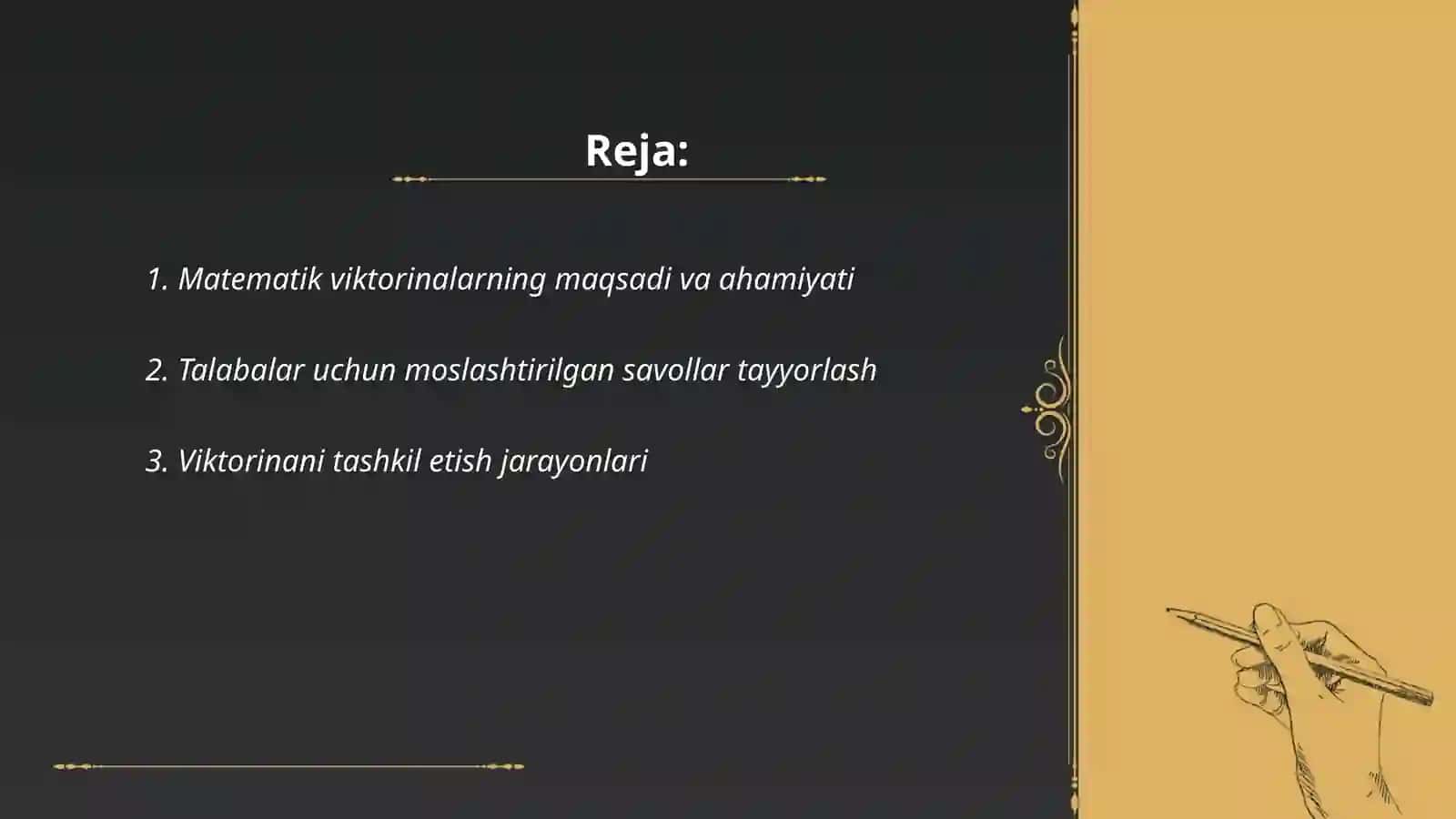 1 sinfda matematik viktorinalar tashkil etish va o'tkazish usullari 2