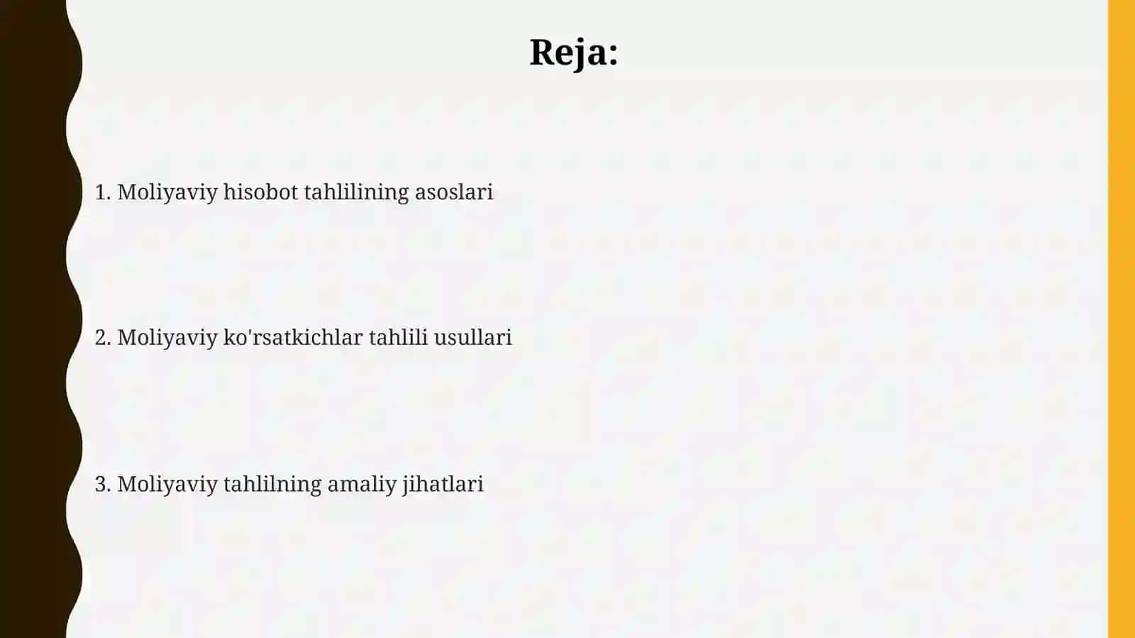 Moliyaviy hisobotlarni tahlil qilish 2