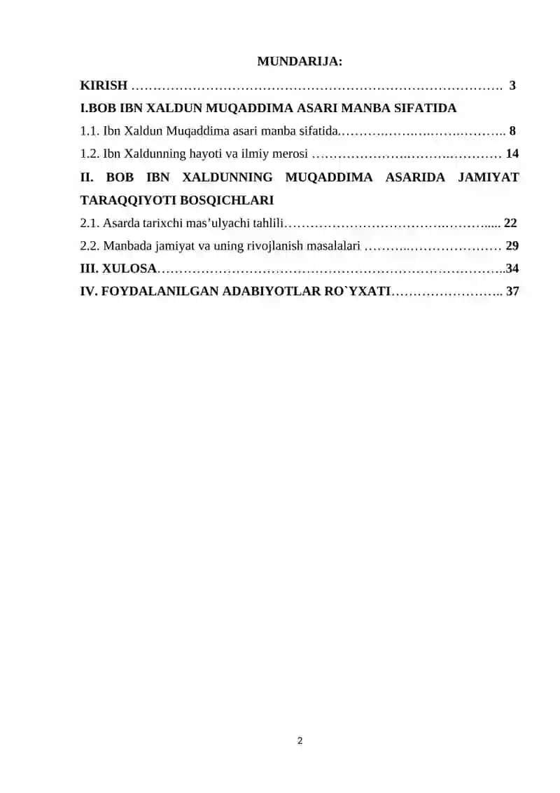 IBN XALDUNNING MUQADDIMA ASARI 2