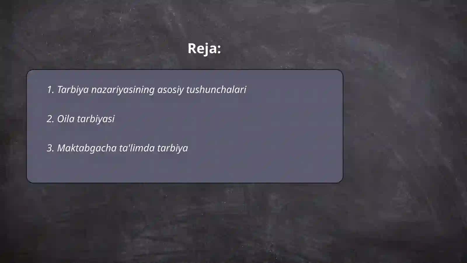 Tarbiya nazariyasi 2
