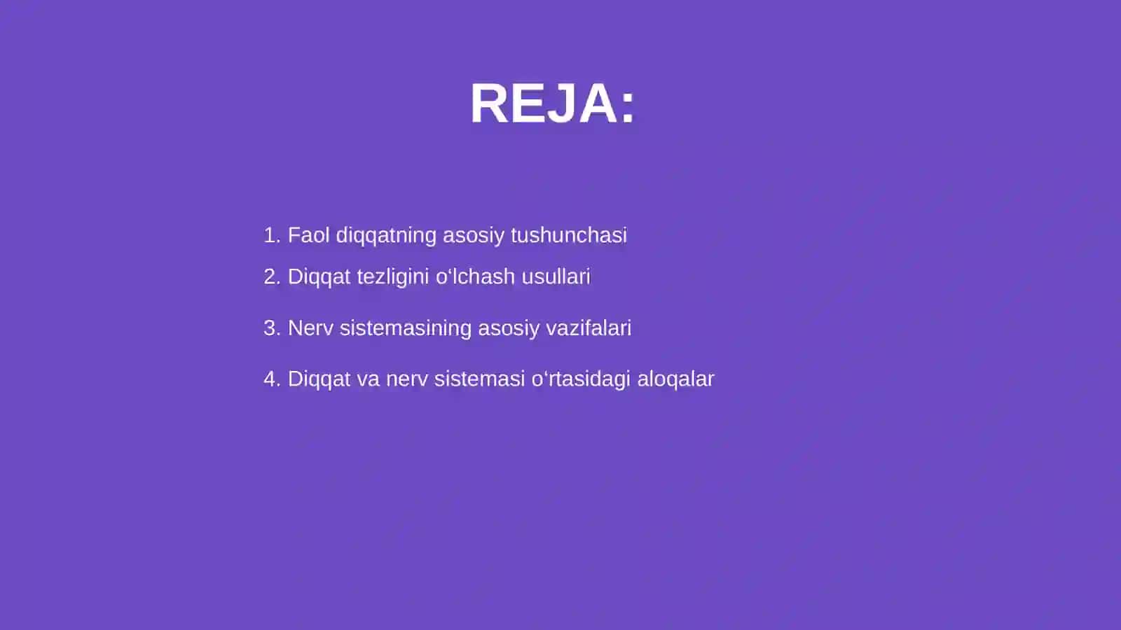 Diqqat tezligi va nerv sistemasi 2