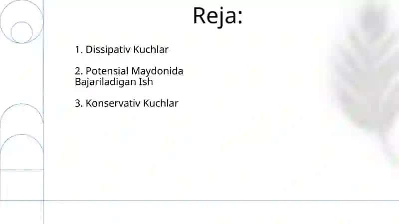 Dissipativ Kuchlar 2