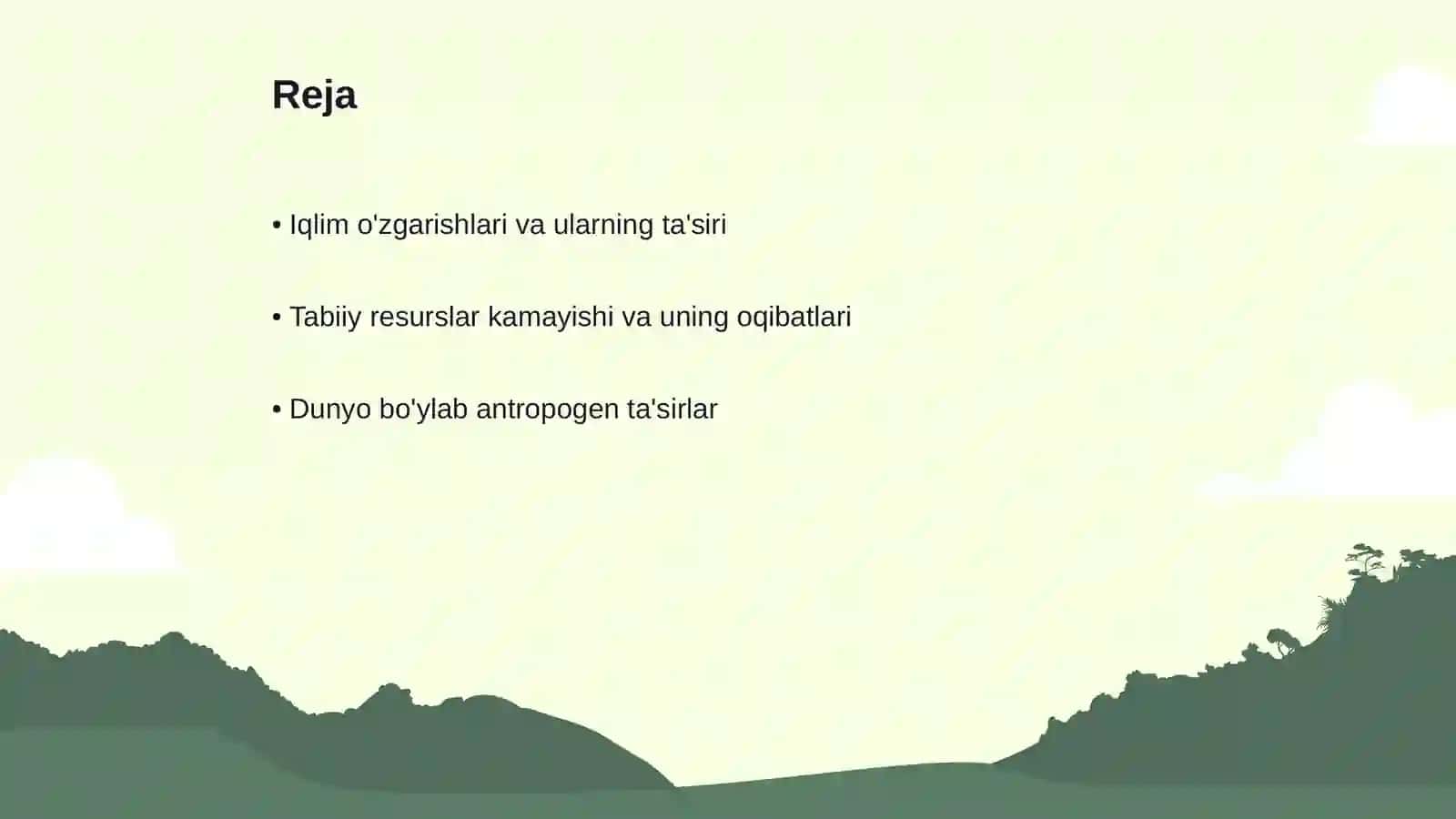 Iqlim o'zgarishlari va ularning ta'siri 2