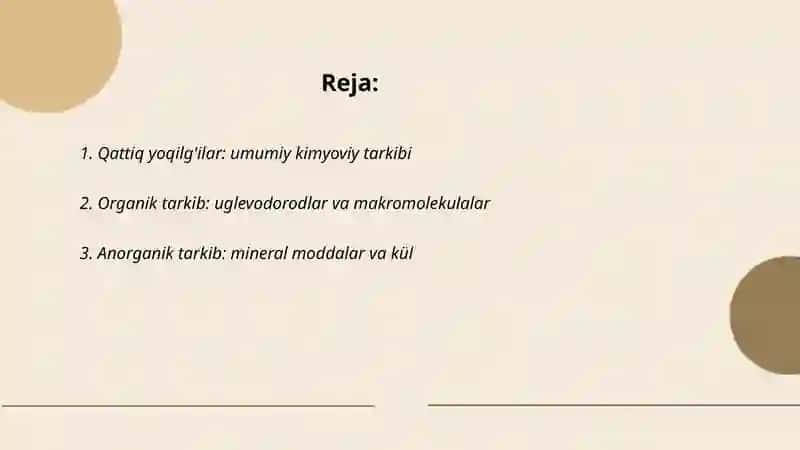 Qattiq yoqilg'ilarning tarkibi 2