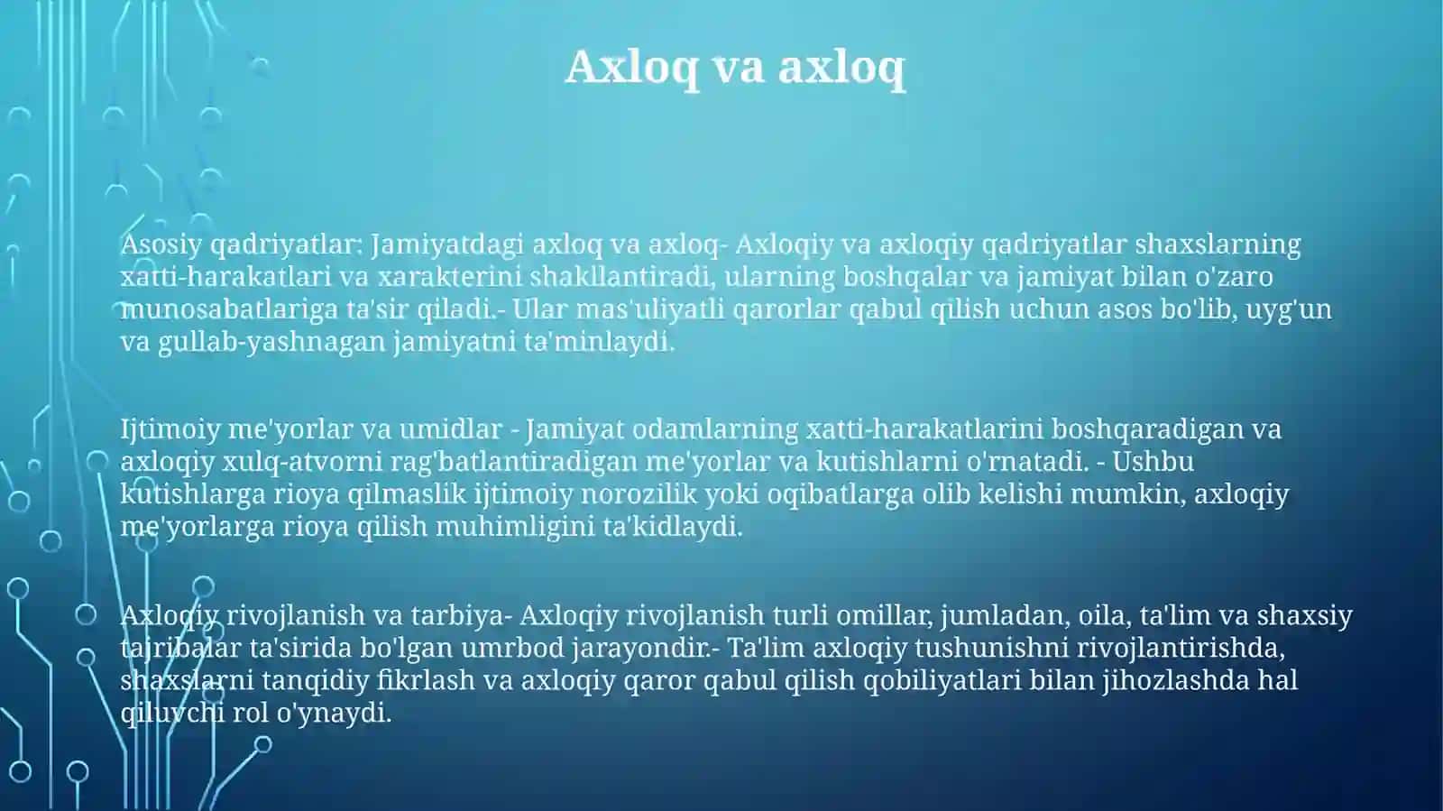 Jamiyatning Ma'Naviy Asoslari 2