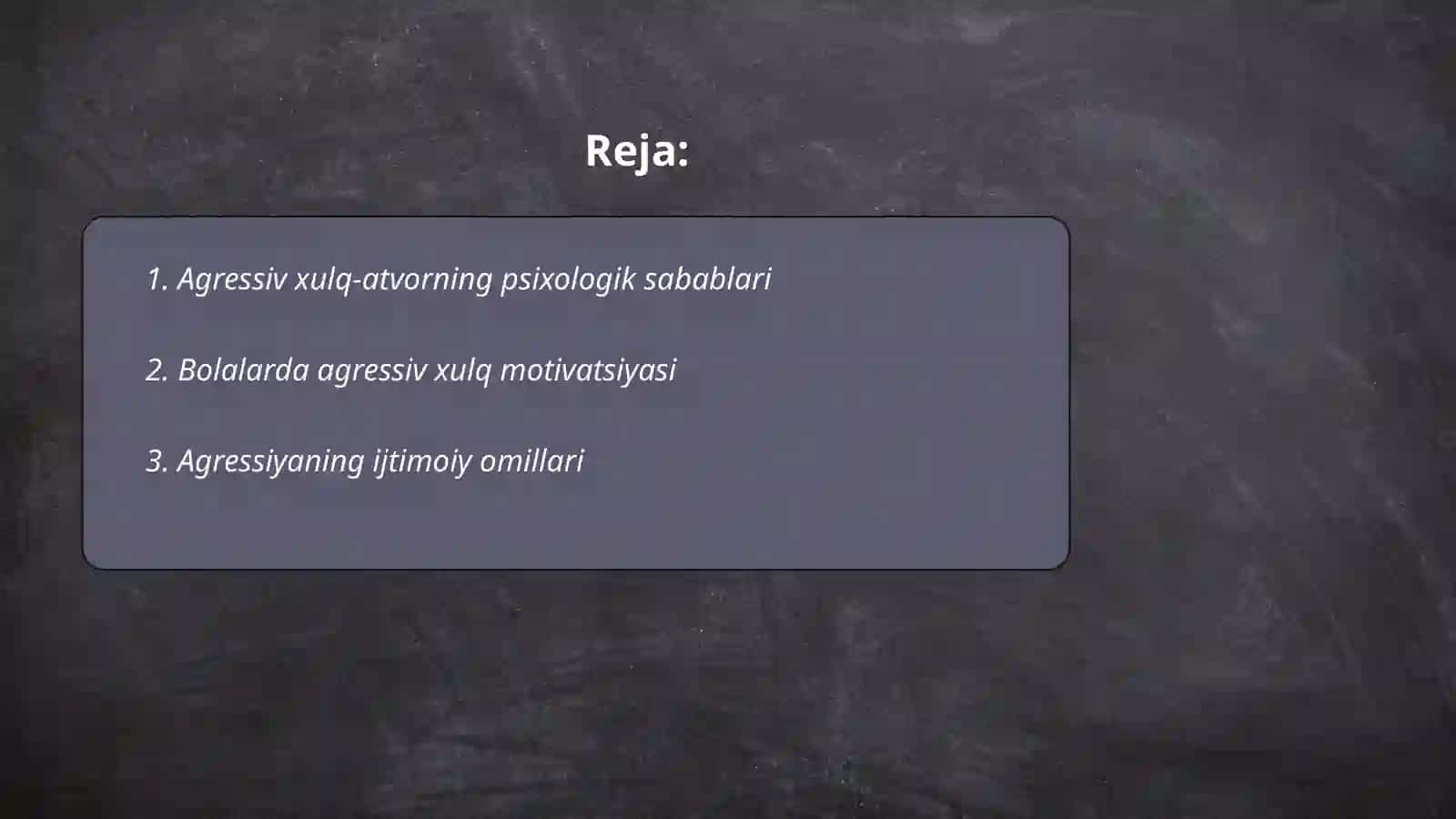 Agressiv xulq-atvorning psixologik sabablari 2