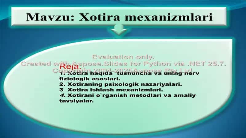 Xotira mexanizmlari 2