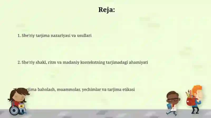 She'riy tarjima: Nazariy asoslar va usullar 2