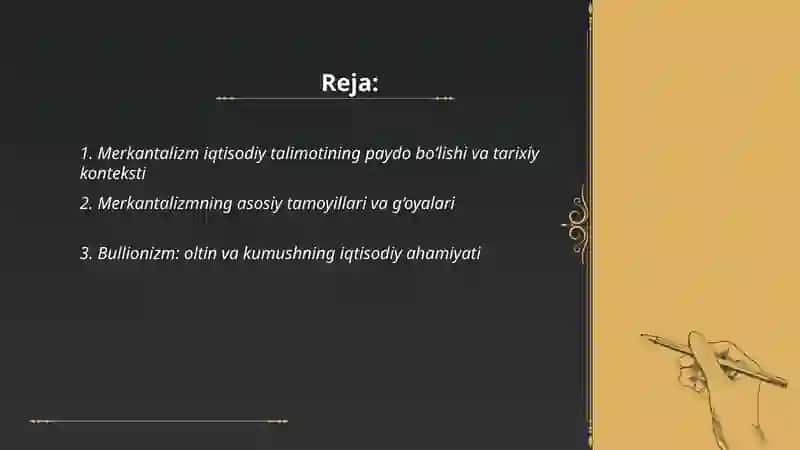 Merkantalizm iqtisodiy talimoti 2