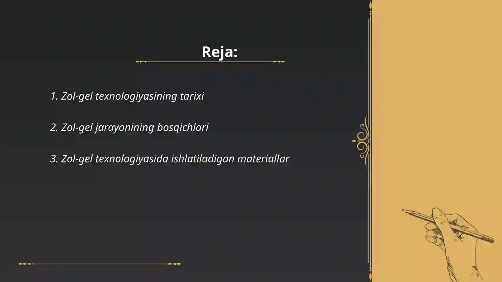 Zol-gel texnologiyasi 2