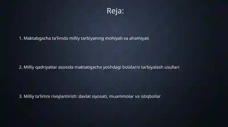 Maktabgacha talimda milliy tarbiya 2