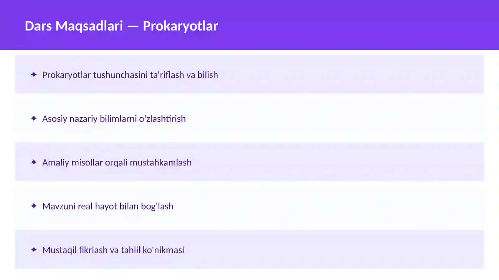 Hujayra tuzilishi 2
