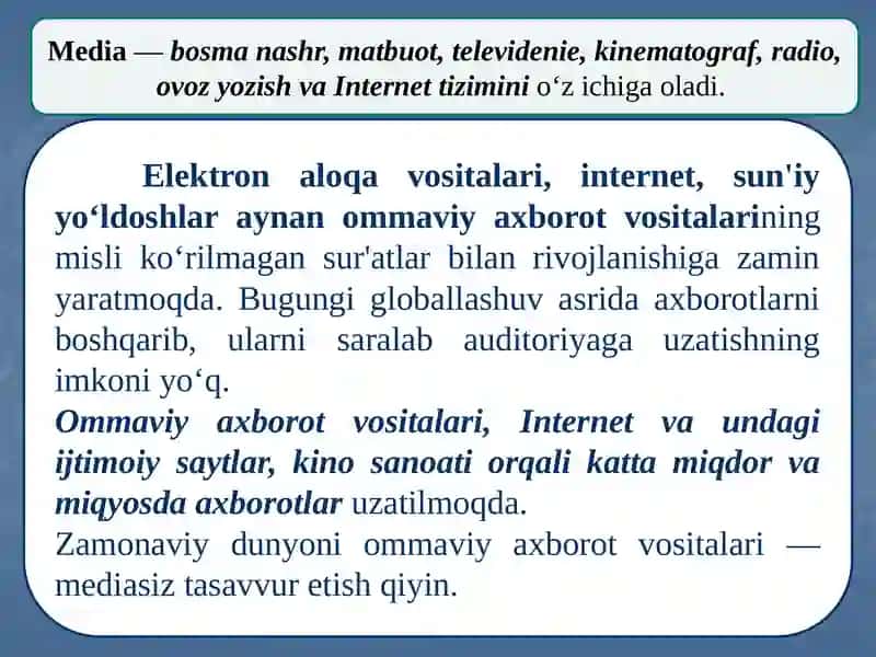 O‘QUVCHILARDA MEDIA MADANIYATNI SHAKLLANTIRISH 2