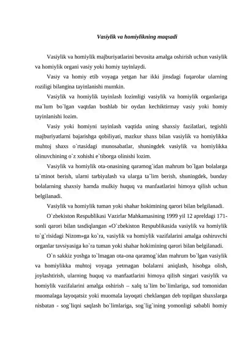 Vasiylik va homiylik 2