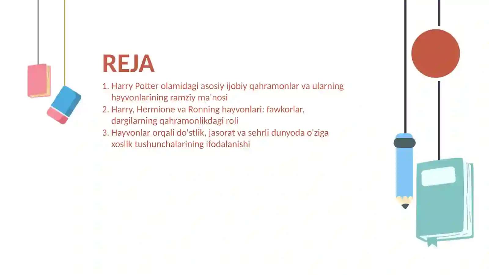 HARRY POTTER KITOBIDA IJOBIY QAHRAMONLARNING HAYVONLARI 2