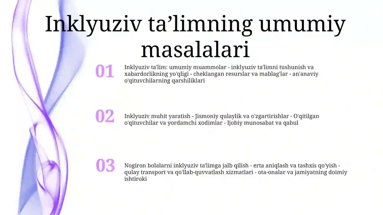 Inklyuziv TaʼLimning Umumuy Masalalari 2
