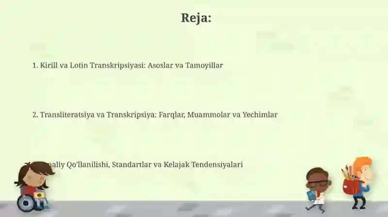 Kirill va Lotin Transkripsiyasi 2