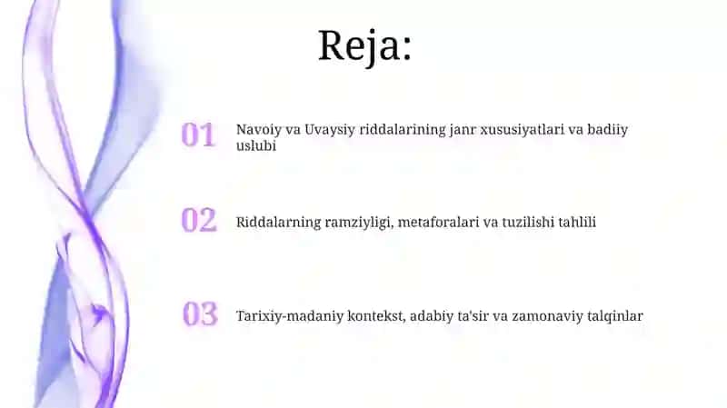 Navoiy va Uvaysiy riddalari tahlili 2