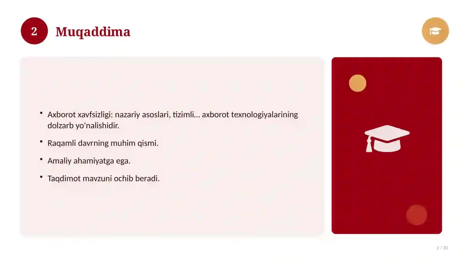 Axborot xavfsizligi: nazariy asoslari, tizimli yondashuvda (Kurs ishi) 2