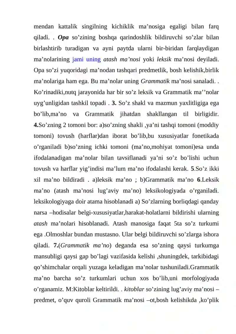 Leksikologiya va leksika atamalari 2