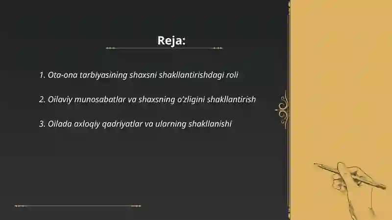 Shaxsning oila muhitda va jamiyatda shakillanishi 2