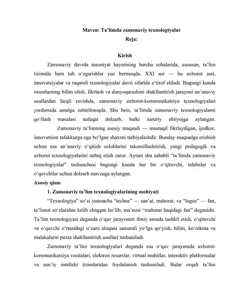 Ta’limda zamonaviy texnologiyalar 2