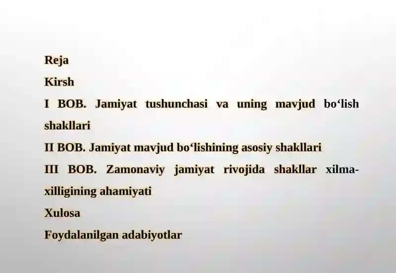 JAMIYAT MAVJUD BO‘LISHI SHAKLLARINING XILMA-XILLIGI 2