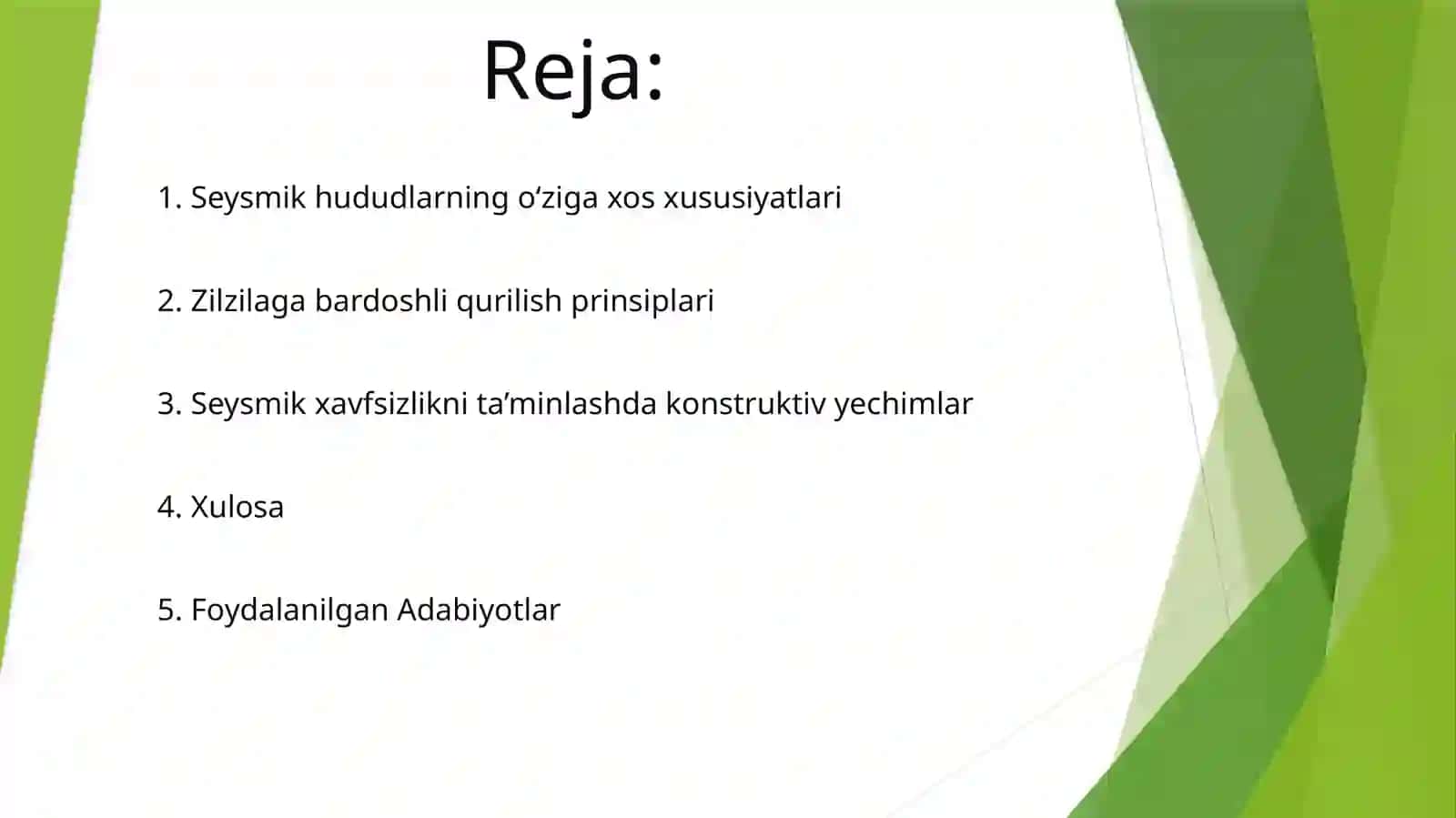 Seysmik hududlarda qurilish 2